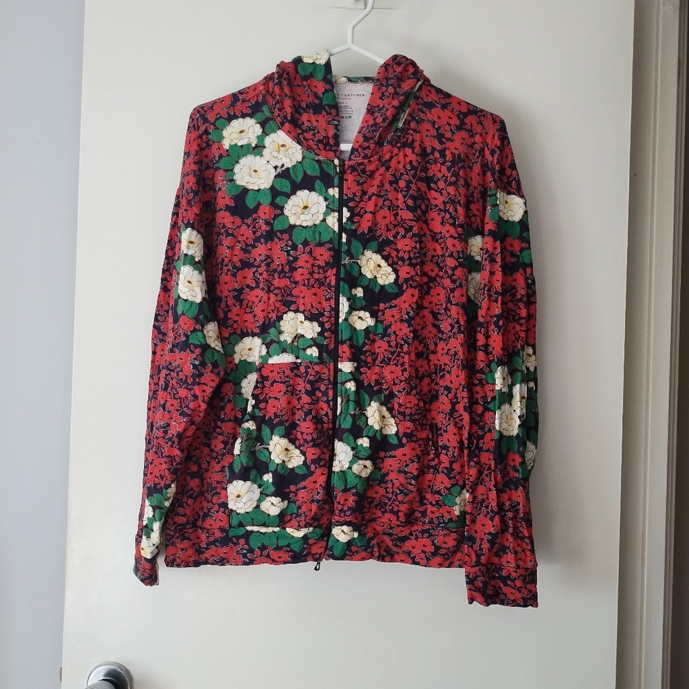 MAJESTIC FILATURES Floral Zip Hoodie L